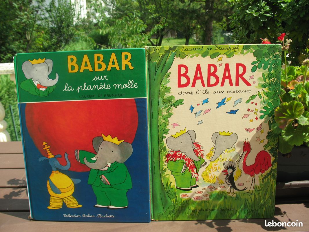 BABAR dans l'ile aux oiseaux --- BABAR et la planete molle ---- GRANDS ALBUMS HACHETTE (image 1)