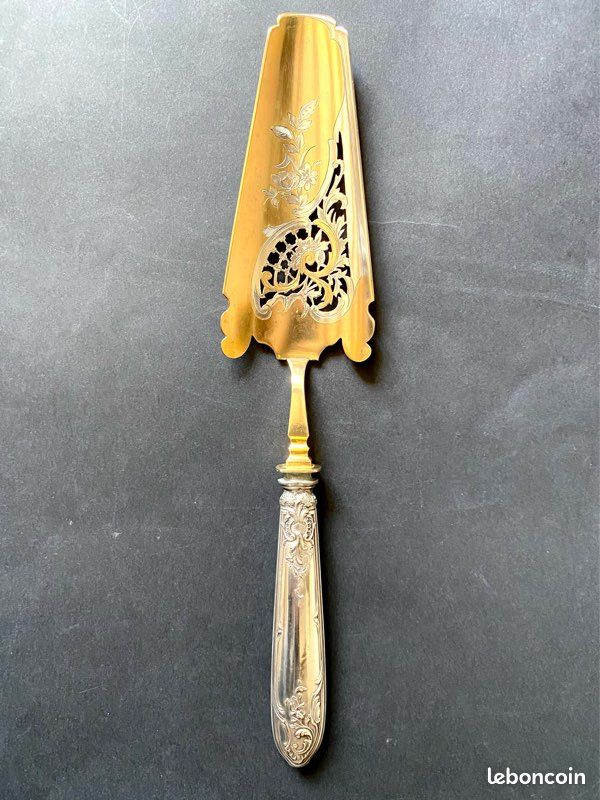 PELLE A TARTE Metal Argente Orfevre Frionnet Francois Louis Xv EUR 30,00 - FR