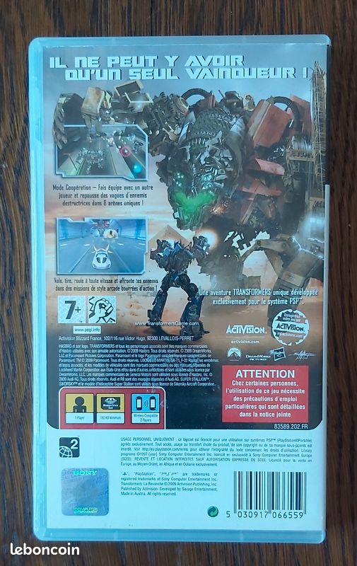 Jeu PSP - Transformers La Revanche (image 3)