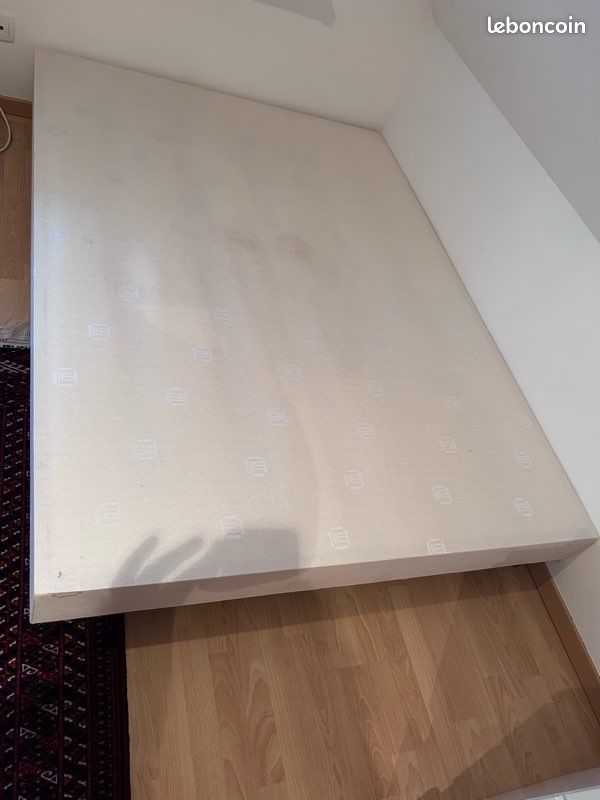 Lit double sommier et matelas (image 2)