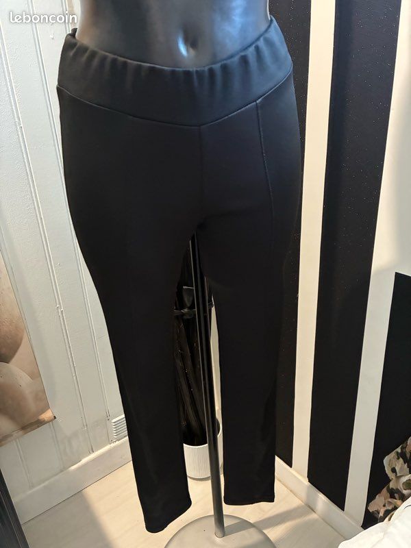 Jegging avec passants taille haute denim noir femme grande taille | La Halle