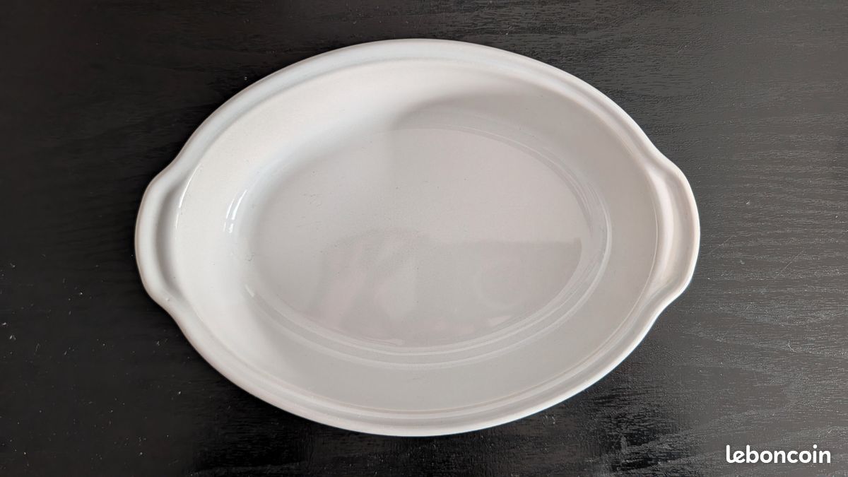 Lot 3 plats à four ovales céramique Emile Henry bleu (31 cm, 26 cm, 21 cm) (image 6)