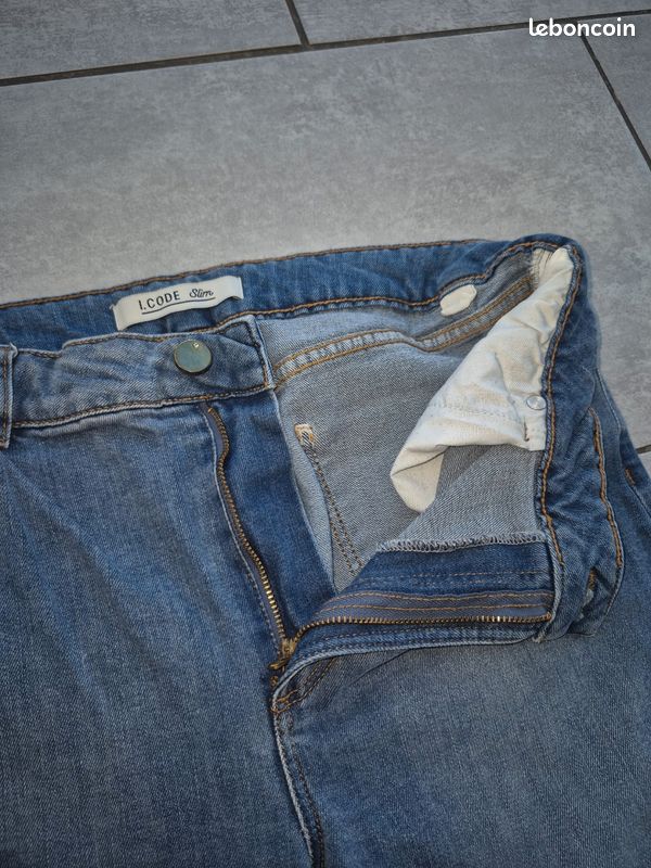 Jean slim bleu classique - I.CODE (image 4)