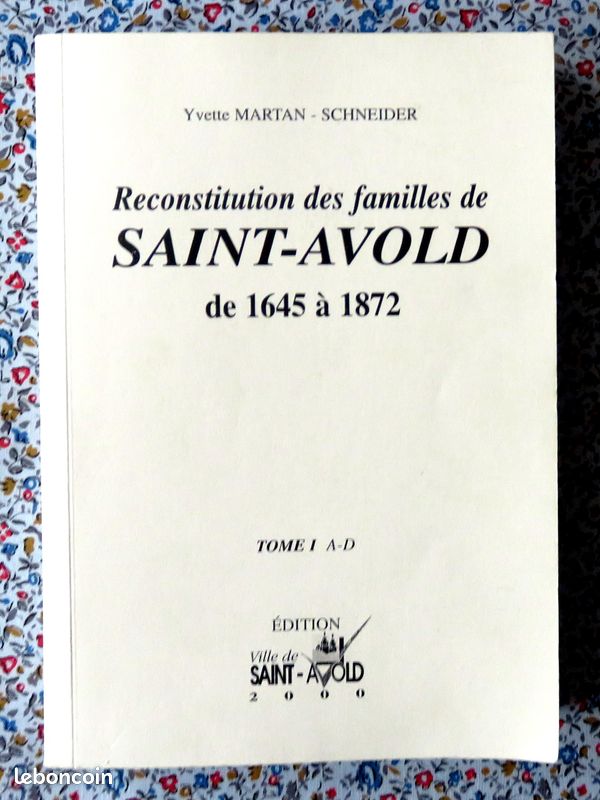 4 tomes "Reconstitution des familles" de St Avold (image 5)
