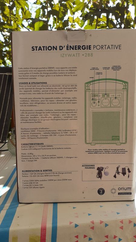 Station électrique portable izywatt 288 - Équipement caravaning