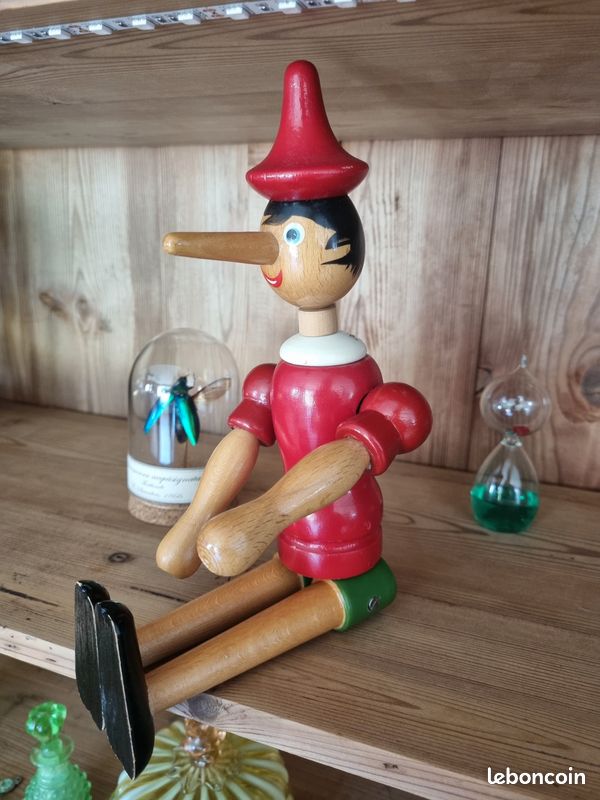 ANCIEN PINOCCHIO en bois articulé 34 cm vintage EUR 3,00 - FR ANCIEN PINOCCHIO en bois articulé 34 cm vintage EUR 3,00 - FR