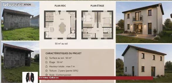 Maison 2 pièces 100 m² · à Cabanac-et-Villagrains · 100 m² · 129 600 €