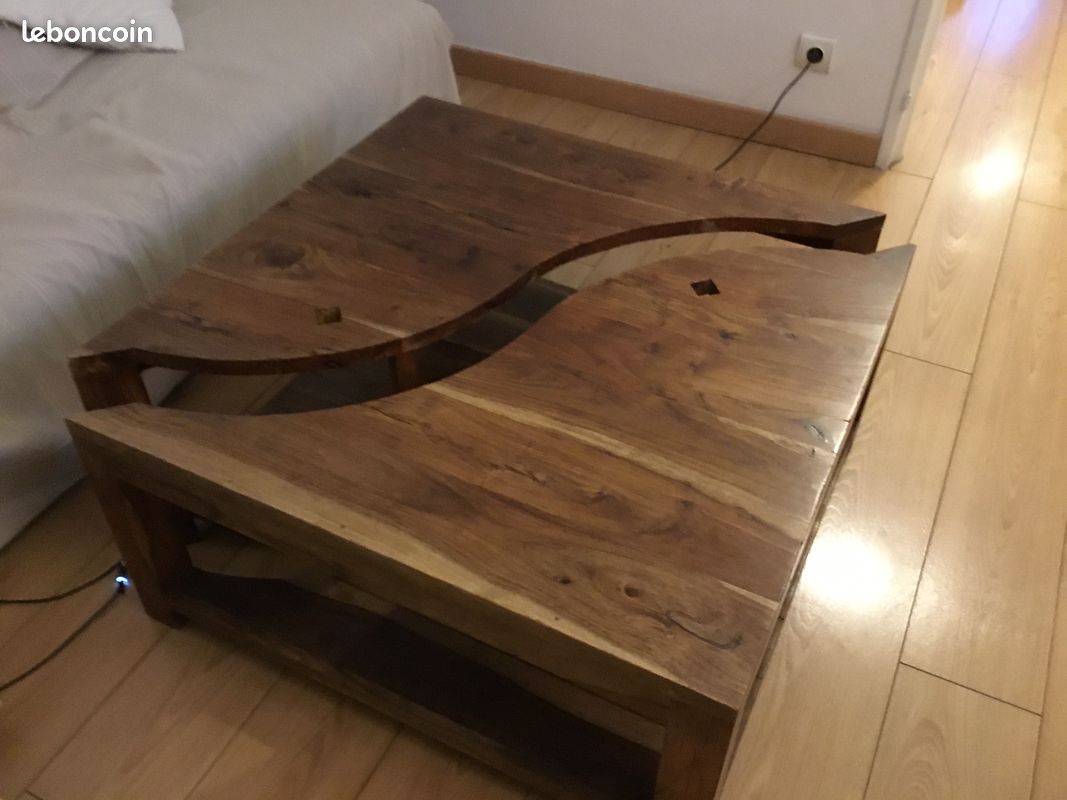 Table basse noyer chêne foncé (image 3)