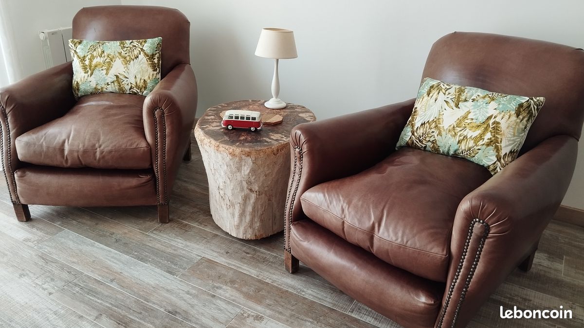 Fauteuil club en cuir (image 1)