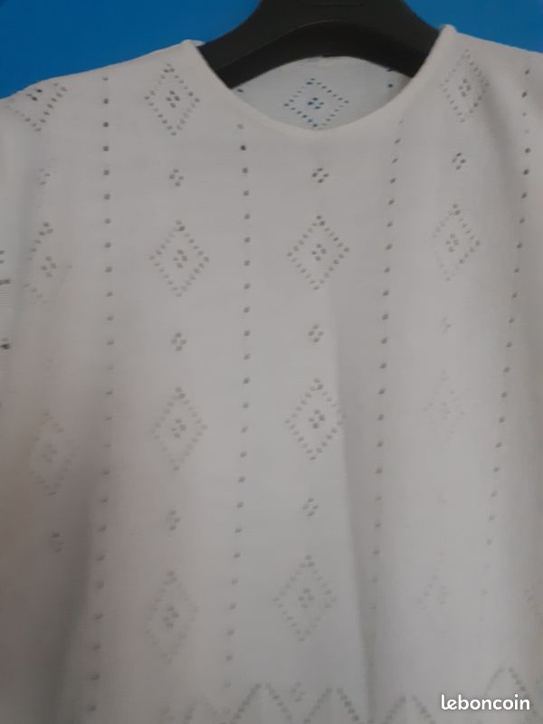 Joli pull blanc T 44 BE (image 4)