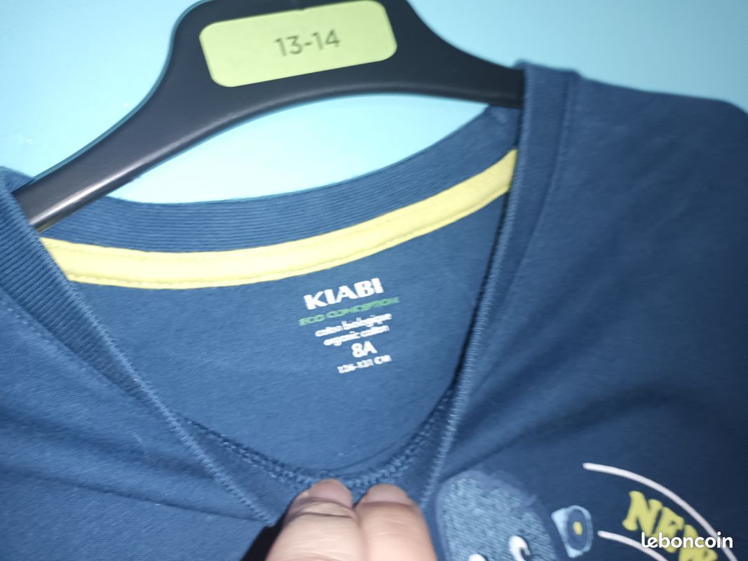 Tee-shirt m lg bleu en 8 ans (mam33133) (image 3)