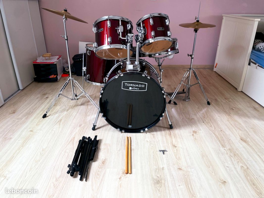 Batterie Mapex Tornado + kit complet (2 baguettes, clé d'accordage, pupitre) (image 12)