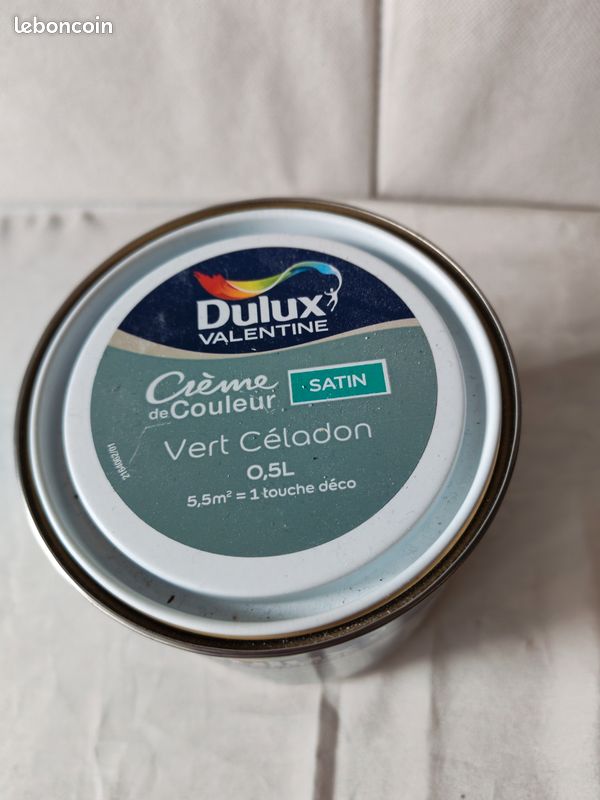 Peinture Dulux Valentine Crème de couleur Vert Céladon SATIN (image 2)