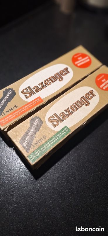 Ancienne Boîte Métal Vintage Avec Balle De Tennis Slazenger Permacore - Déco Rétro Sport