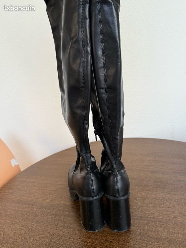 Cuissardes Noires Cuissarde Plate Pimkie Pimkie Cuissardes Talon