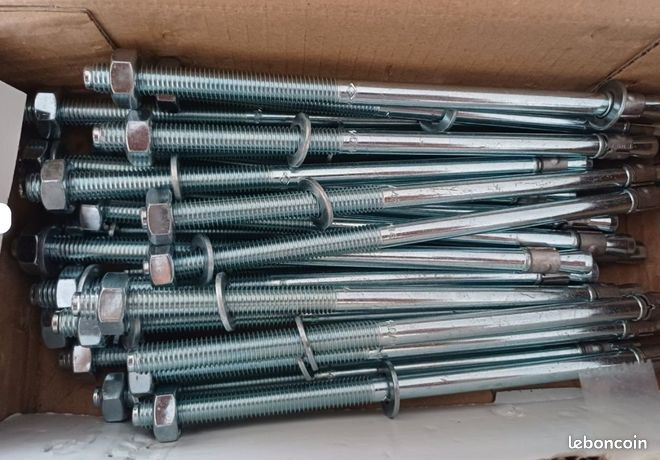 Boite 50 goujons d'ancrage 10 x 75mm zingué - Batifix | Tout Brico