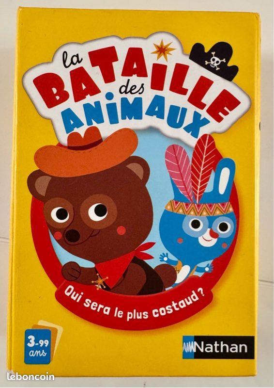Jeu de cartes La bataille des animaux 3 ans et + (image 1)