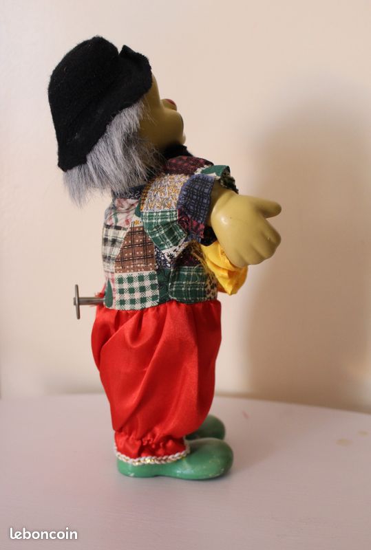 ANCIEN JOUET VINTAGE Clown Musicien Xylophone Educa Lux Made in France