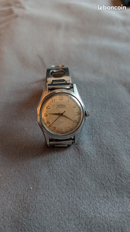 Montre-Bracelet Automatique Vintage TECHNOS Swiss Date Réf. 30524 - Pour Pièces/Réparation