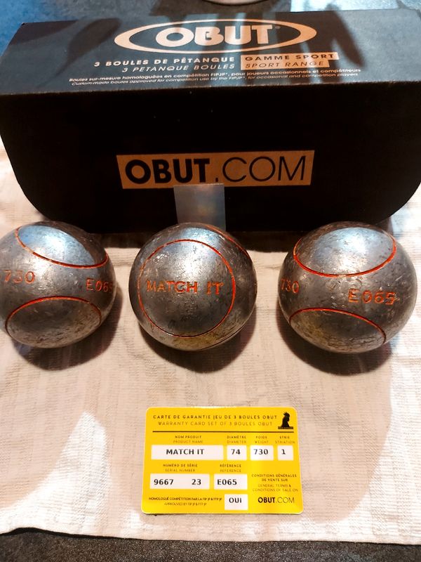 3 boules de pétanque Loisir JB vintage lisse - Obut boutique
