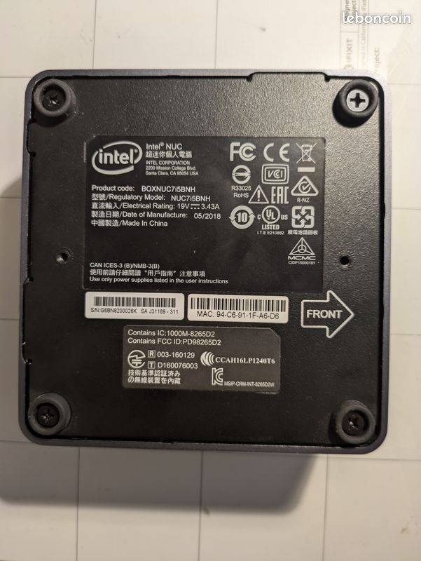16Go RAM Mémoire Intel NUC7i5BNB (DDR4-17000) mémoire d