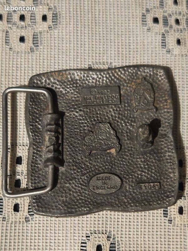Boucle De Ceinture Celtique Runes 1993 - Métal Vert - THE BILLGOG BUCKLER CO B1016