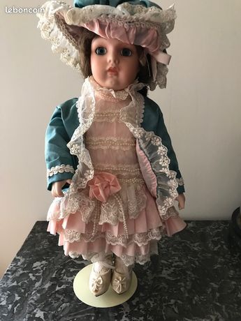 Poupée Franklin Mariée En Porcelaine Biscuit - Reproduction - 52 Cm