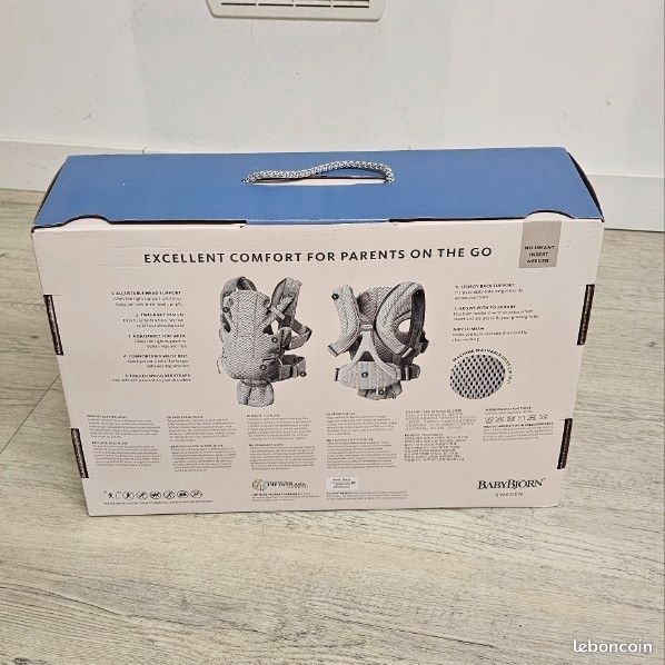 Porte-bébé BabyBjörn Move Mesh Anthracite (0-15 mois) — État neuf dans sa boîte (image 2)