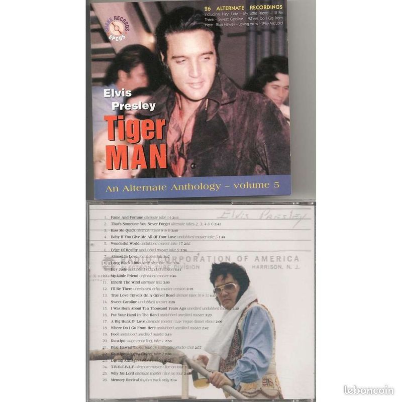 Elvis presley tiger man anthology vol.5 cd 26 inédits (image 1)