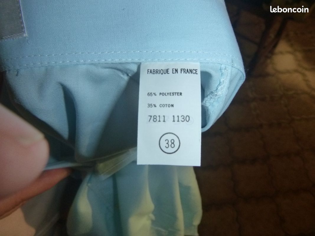 Chemise homme manches longues bleu clair (image 5)