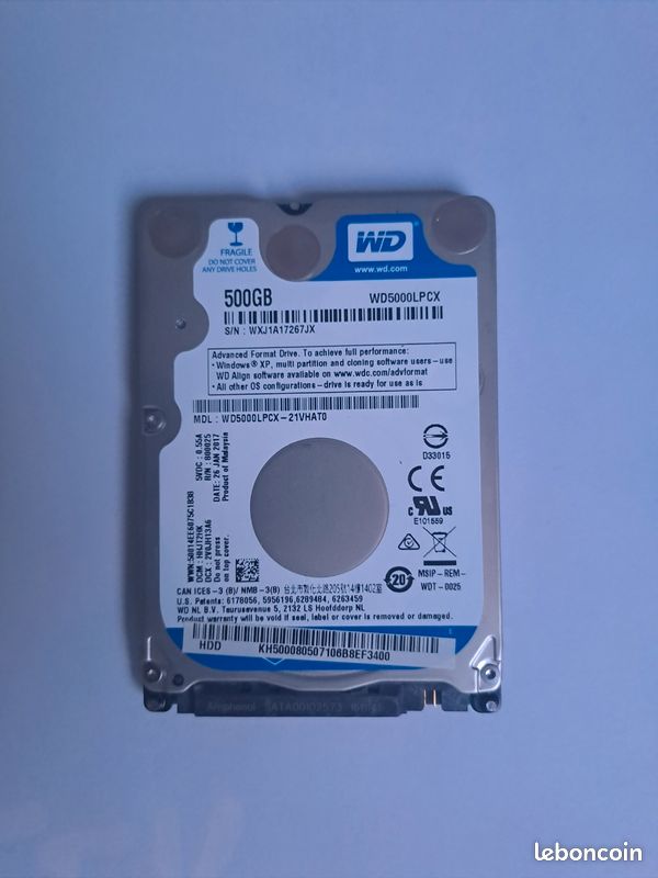 Disque Dur Sandisk WDS500G5G0A 500GB SSD 2.5 545MB/s 3D NAND