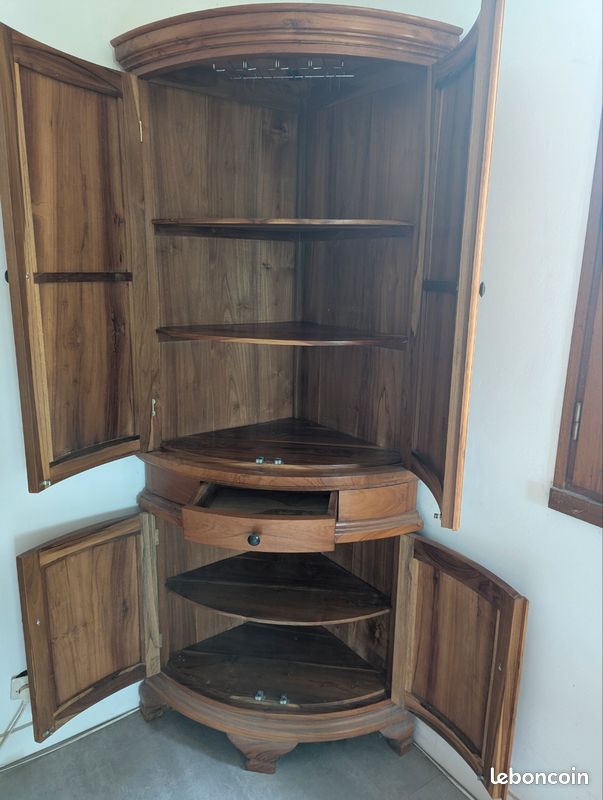 Armoire d'angle en teck massif (image 3)