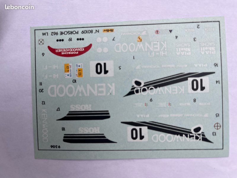 Décalcomanies INTERDECAL 1/43 - 13 Marques De Voiture - Format 70x43mm - Neuf