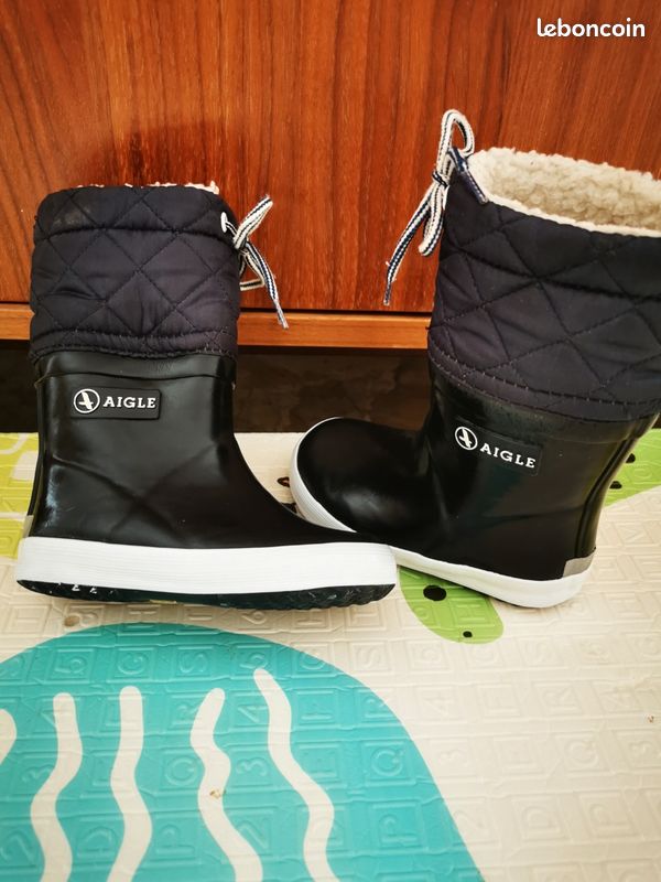 Boots Bottes Aigle Fourrees Garcon Aigle Bottes De Pluie Bebe GarÃ
