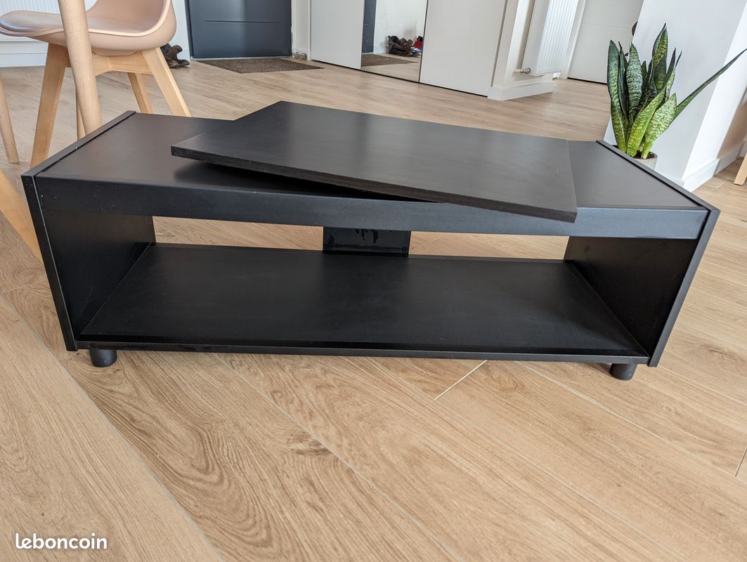 Meuble TV noir + plateforme pivotante (image 4)