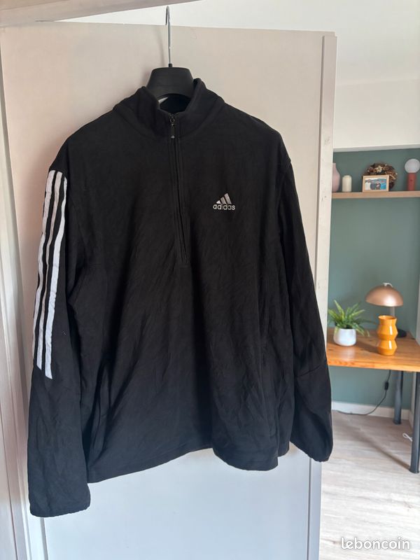 Polaire vintage homme - Adidas – Noir – XL – Très bon état (image 1)