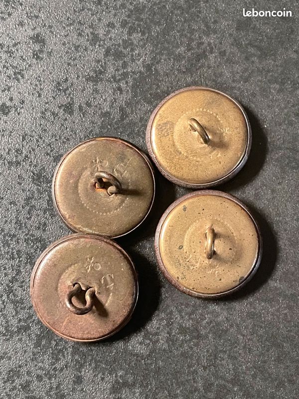 Lot De 12 Boutons Vintage Arlequin Marron - Diamètre 1,4 Cm, Référence 833, Occasion