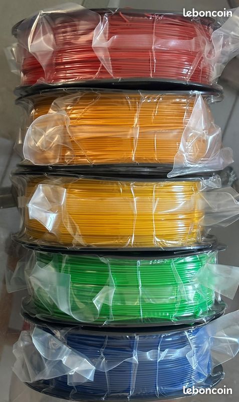 Lot 5 bobines neuves filament PETG impression imprimante 3d 1.75 mm (image 1)