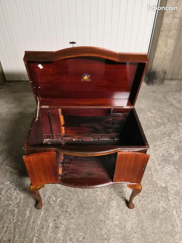 Meuble ancien gramophone phonographe vintage (image 3)