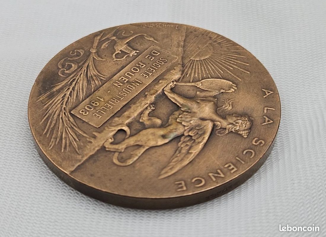 Médaille En Bronze - École Des Beaux-Arts De Rouen, XIXe Siècle (1859)