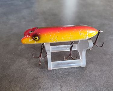 Leurre De Pêche Vintage E & E Tackle Popper – Bois – Rare – Lot#9146