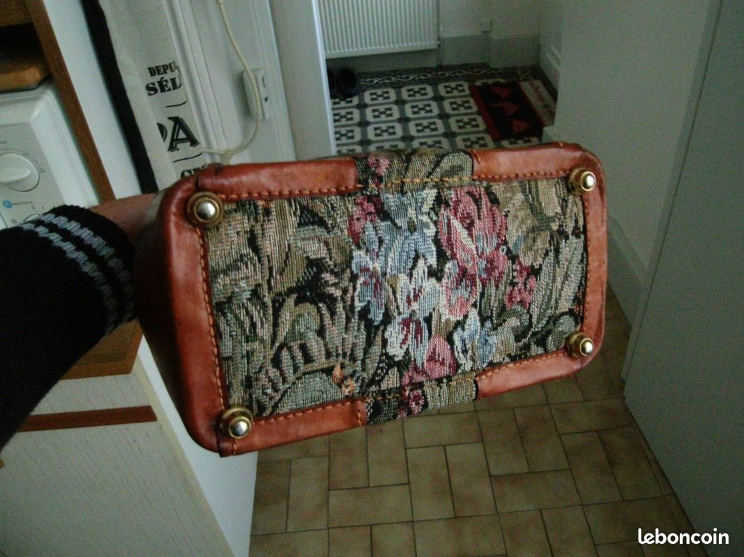 Sac a main gladstore en cuir et tapisserie (image 6)