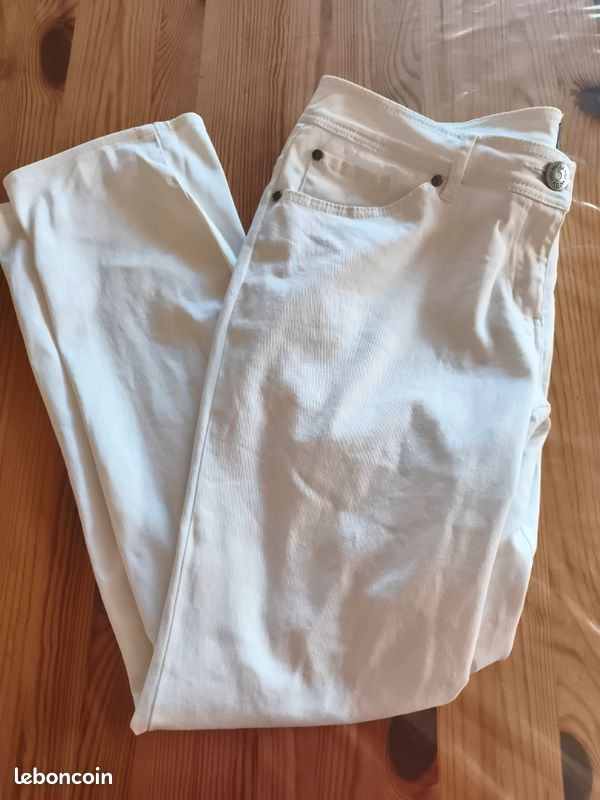 Pantalon blanc taille 44 très bon état (image 1)