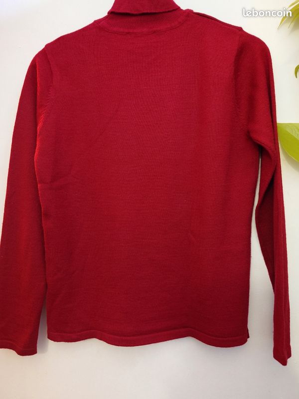 Pull Mary Kimberley Marron Laine Mérinos - Taille S/M - Occasion Très Bon état - Col Ras Du Cou
