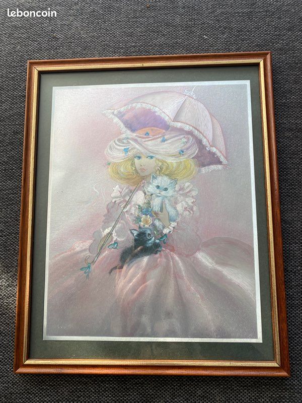 DUO RARE : Tableaux Vintage DUFEX (1989) – Effet Holographique Irisé (image 7)