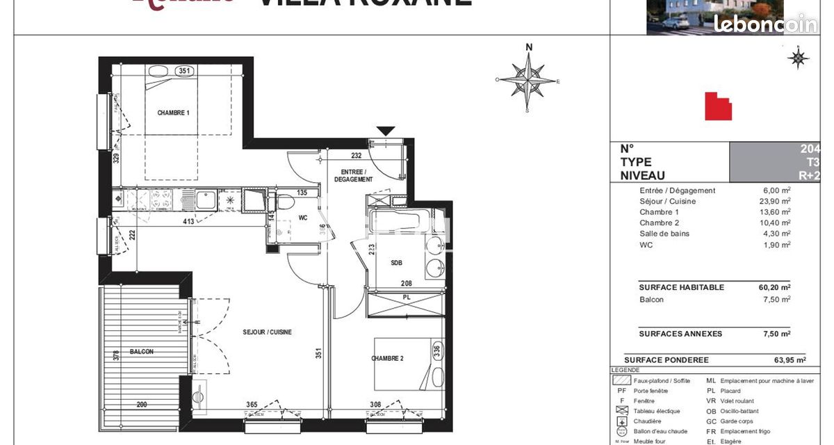 Appartement 3 pièces 60 m² · à Toulouse · 60 m² · 790 €/mois