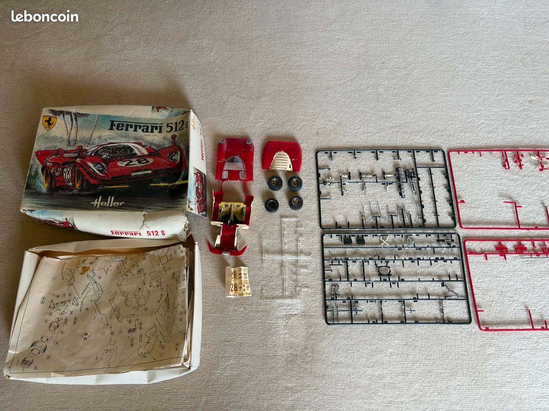 MAQUETTE ANCIENNE HELLER - FERRARI 512S Hecken 68210 Modélisme