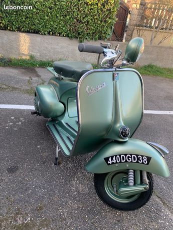 Fiche Carte Moto ACMA Vespa 125 1951 - Collection Atlas France