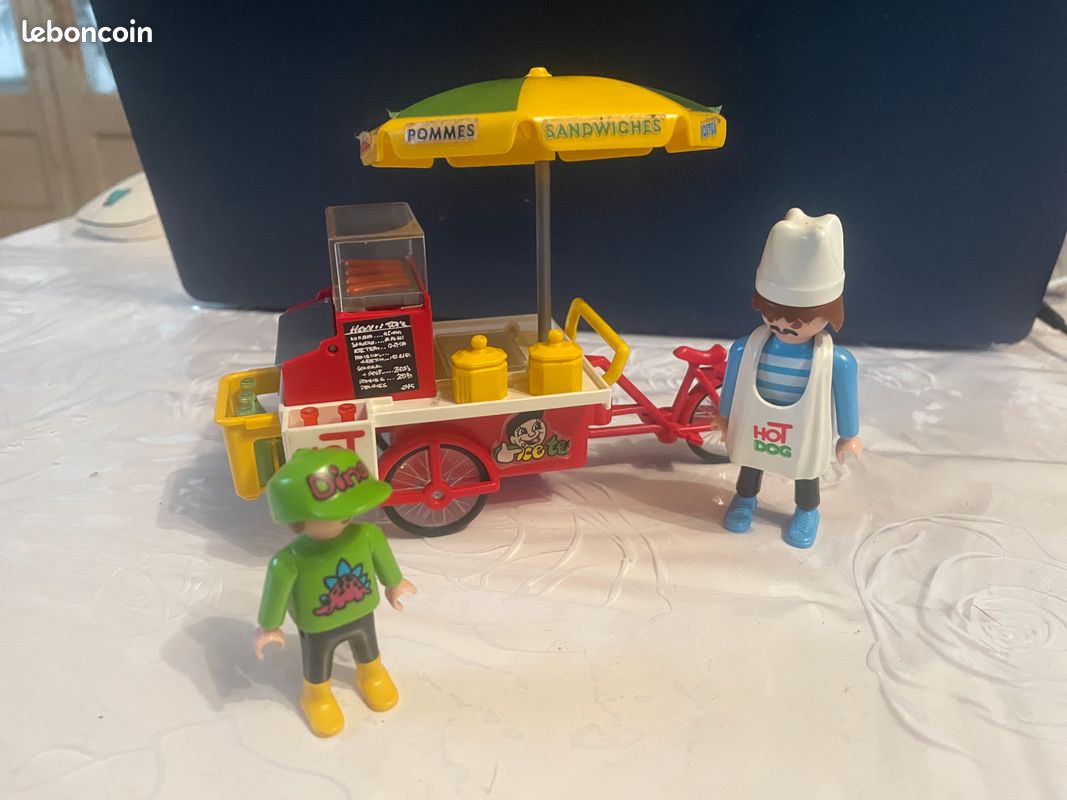 Playmobil 3848 Vendeur ambulant Triporteur Hot Dog city ville