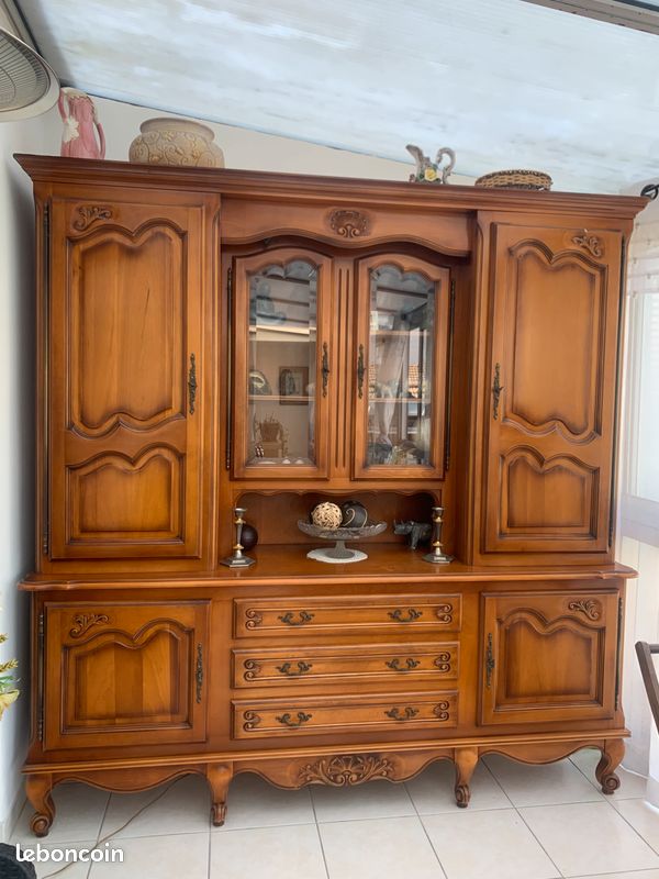 Buffet vitrine en merisier 200x205 (image 1)
